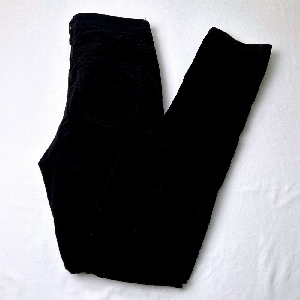 Buffalo David Bitton Womens Mid Rise Marvel Velvet Skinny Jeans Black Size 2/26